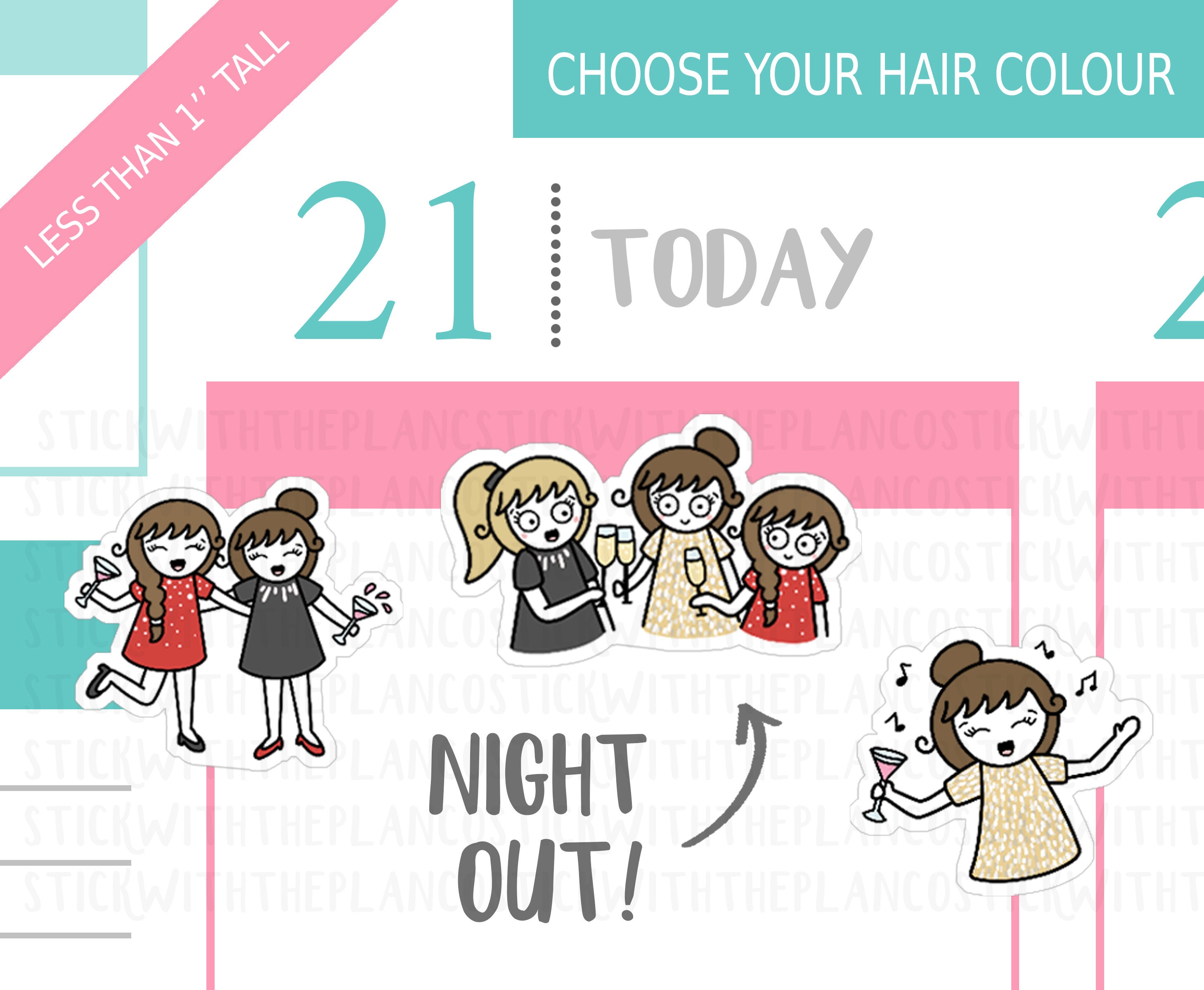 049 - Girls Night Out Planner Stickers, Personalised Stickers, Party …