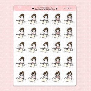 SL_018 - Ironing Planner Stickers, Character Stickers, Customisable Stickers, StickwiththeplanCo