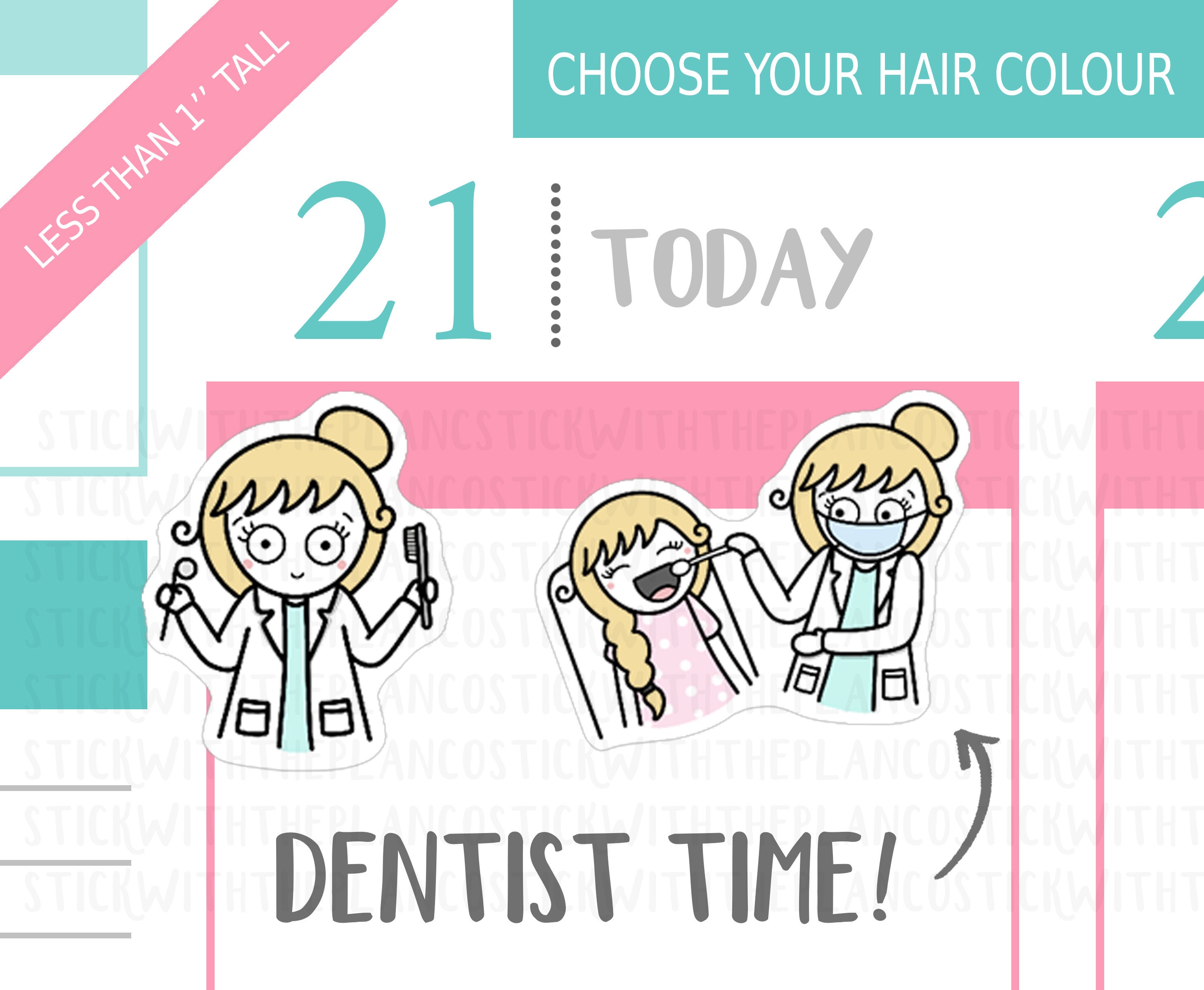 030 - Dentist Planner Stickers, Personalised Stickers, Orthodontist S…