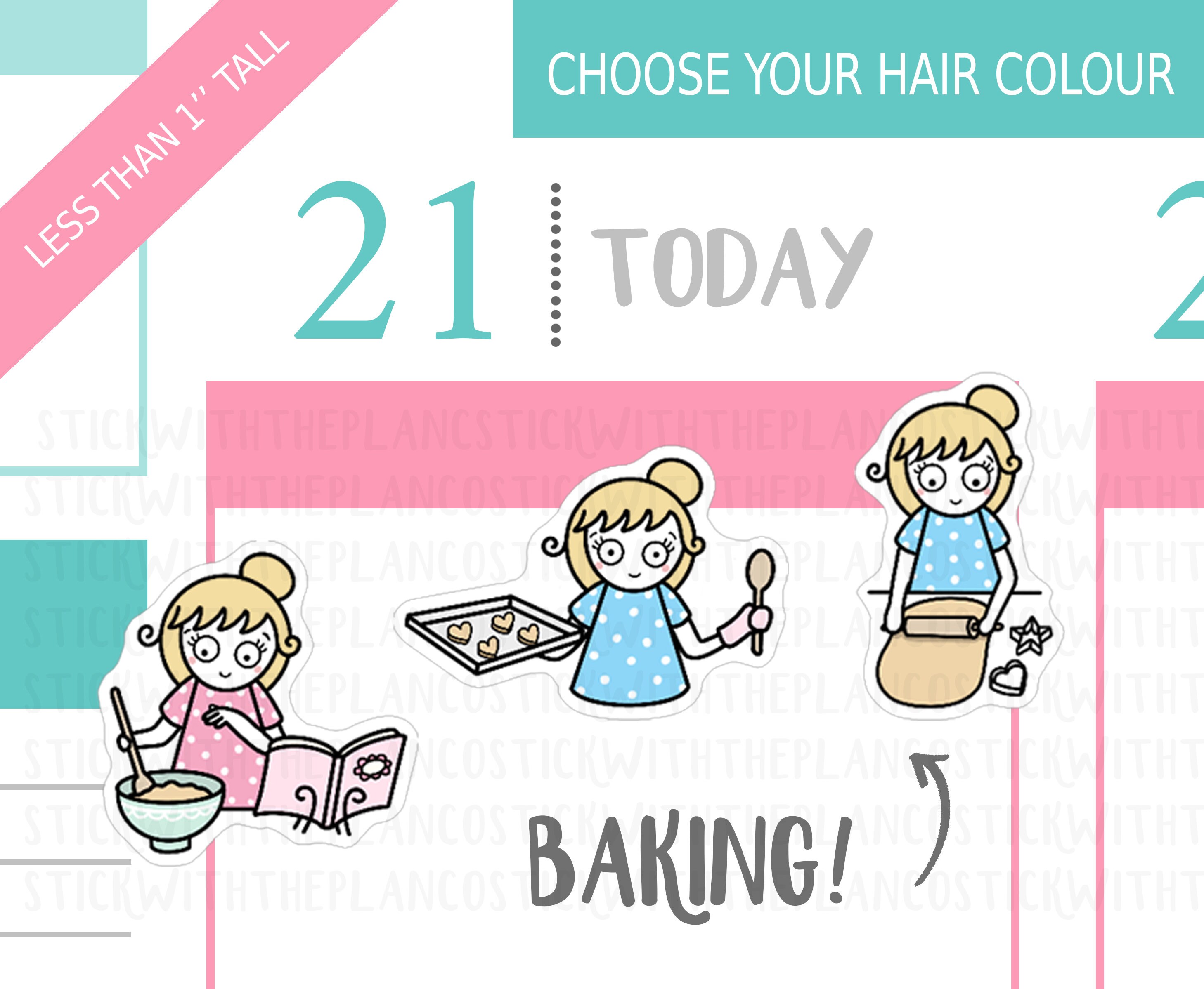 004 - Baking Planner Stickers, Personalised Stickers, Baking Stickers…