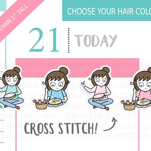 026 - Cross Stitch Planner Stickers, Personalised Stickers, Craft Stickers, Hobby Planner Stickers, Cute Stickers, Hobonichi Stickers