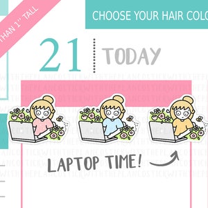 260 - Flower Laptop Planner Stickers, Personalised Stickers, Cute Planner Stickers, Decorative Stickers