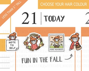 FL_009 - Fun in the Fall Stickers, Personalised Stickers, Fall Stickers, Memories Stickers, Autumn Stickers, Hobonichi Stickers