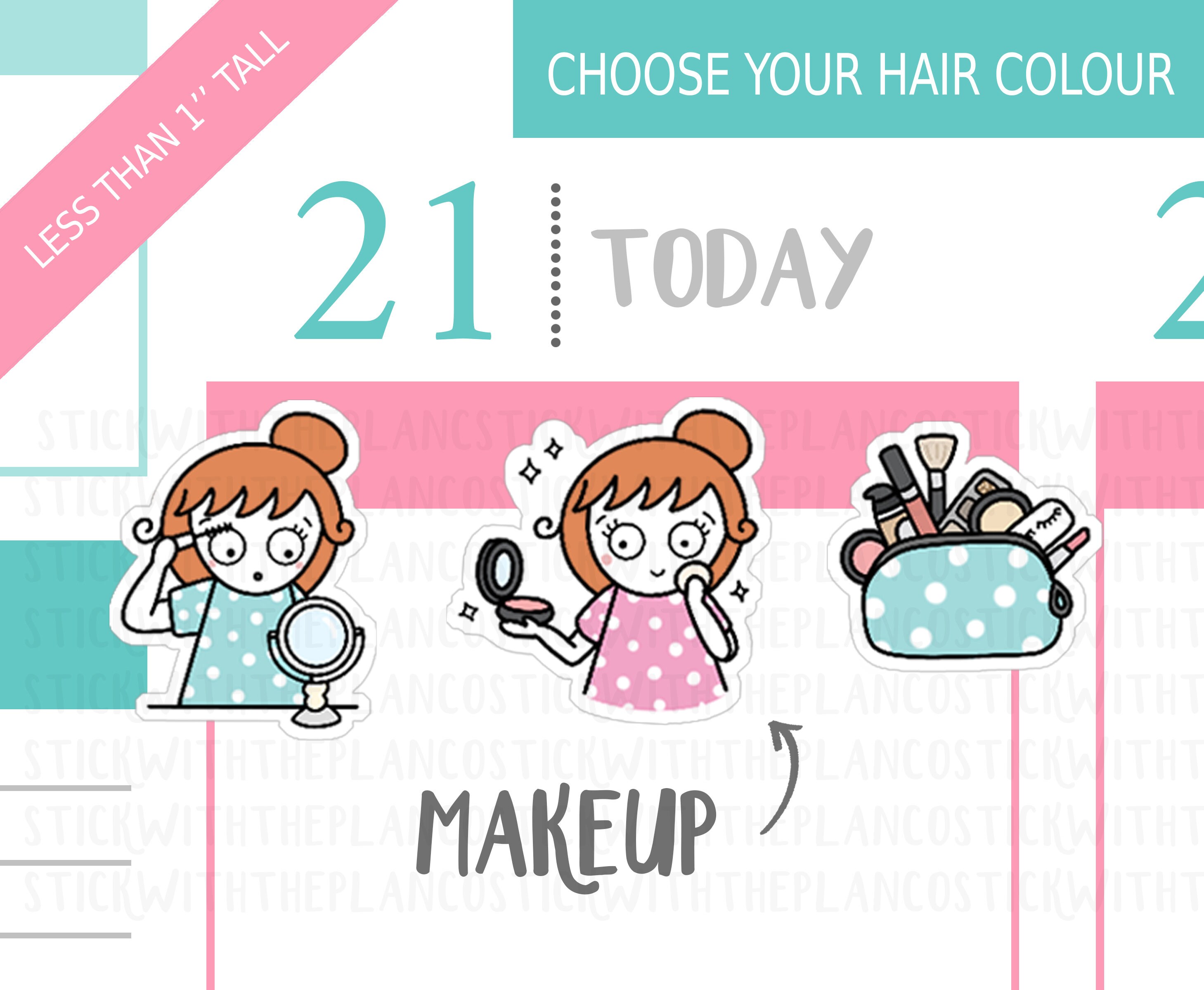 068 - Makeup Planner Stickers, Personalised Stickers, Beauty Stickers…