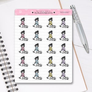 058 Hoovering Planner Stickers, Personalised Stickers, Vacuuming Stickers, Chores Stickers, Cleaning Stickers, Hobonichi Stickers image 2