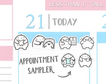 S_276 | Mixed Appointments Sampler Stickers,  Decorative Stickers, Tracker Stickers, Kawaii Stickers, Cute Stickers, Squidge Stickers