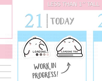 S_265 | Work in Progress Stickers,  Decorative Stickers, Tracker Stickers, Kawaii Stickers, Cute Stickers, Squidge Stickers