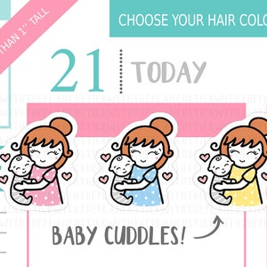 003 - Baby Cuddles Planner Stickers, Personalised Stickers, Mom Life Planner Stickers, Parenting Stickers, Baby Stickers, Mum Stickers