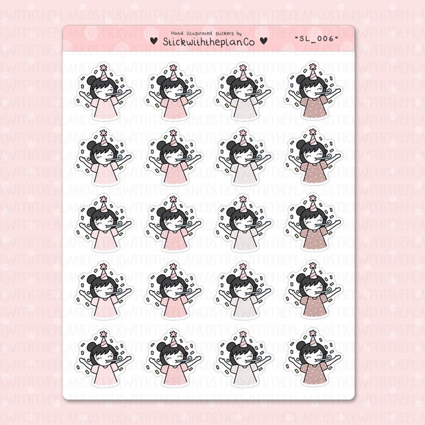 SL_006 - Celebration Planner Stickers, Character Stickers, Customisable Stickers, StickwiththeplanCo