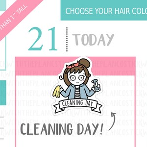 020 - Cleaning Day Planner Stickers, Personalised Stickers, Chores Stickers, Tracking Stickers, Cleaning Stickers, Hobonichi Stickers