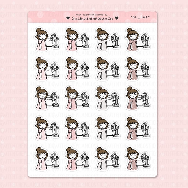SL_061 - Too Hot Planner Stickers, Character Stickers, Customisable Stickers, StickwiththeplanCo
