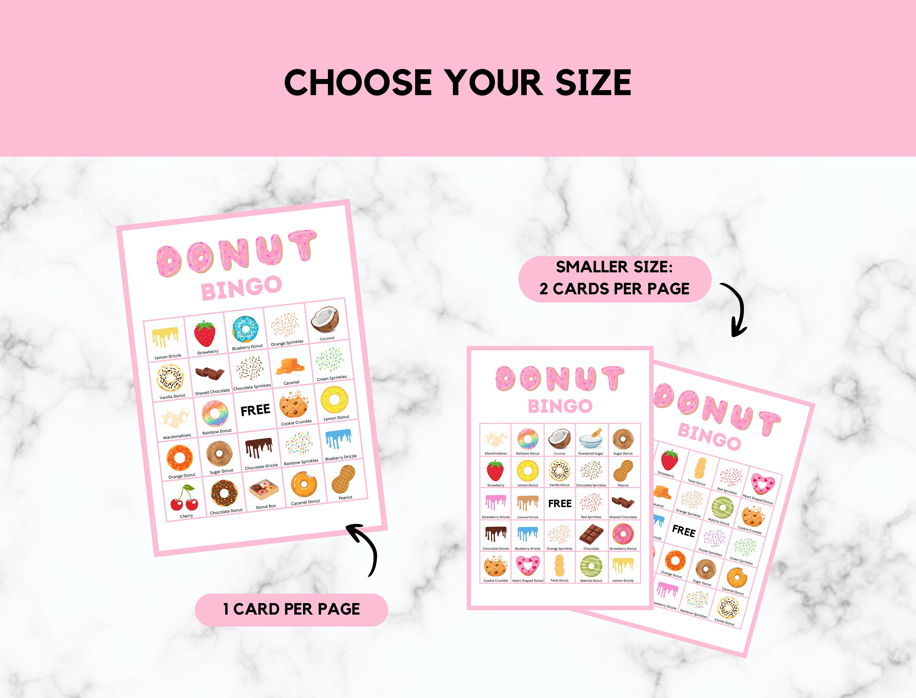 Donut Bingo - Donut Party Activity- 30 Donut Bingo Cards - Donut Party ...