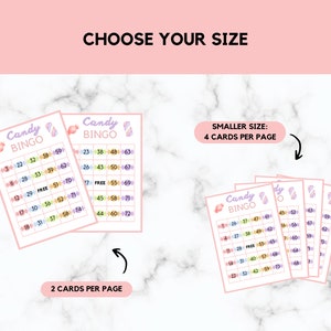 Candy Bingo - 100 Candy Bingo Cards - Candy Party Game - Candy Birthday ...