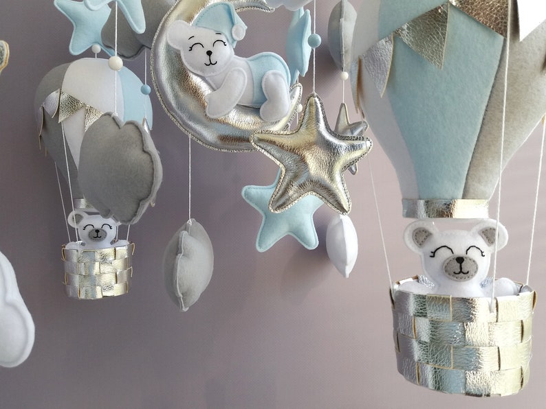 Baby mobile Crib mobile boy nursery Musical mobile teddy bears Etsy