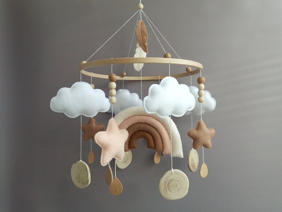 Lit bébé musical, Beau mobile suspendu pour bébé pour berceau, Lit bébé  mobile avec musique Cri cloche Rattle jouet avec mélodies douces noir et  blanc High-cont