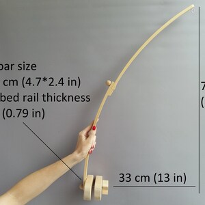 Krippe mobile arm Holz Baby mobile halter Krippe Aufhänger und Spieluhr Mobile Ständer Halterung Kinderzimmer mobile Befestigung arm