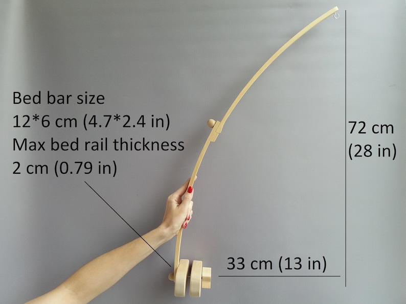 Krippe mobile arm Holz Baby mobile halter Krippe Aufhänger und Spieluhr Mobile Ständer Halterung Kinderzimmer mobile Befestigung arm