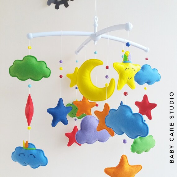 colorful baby mobile