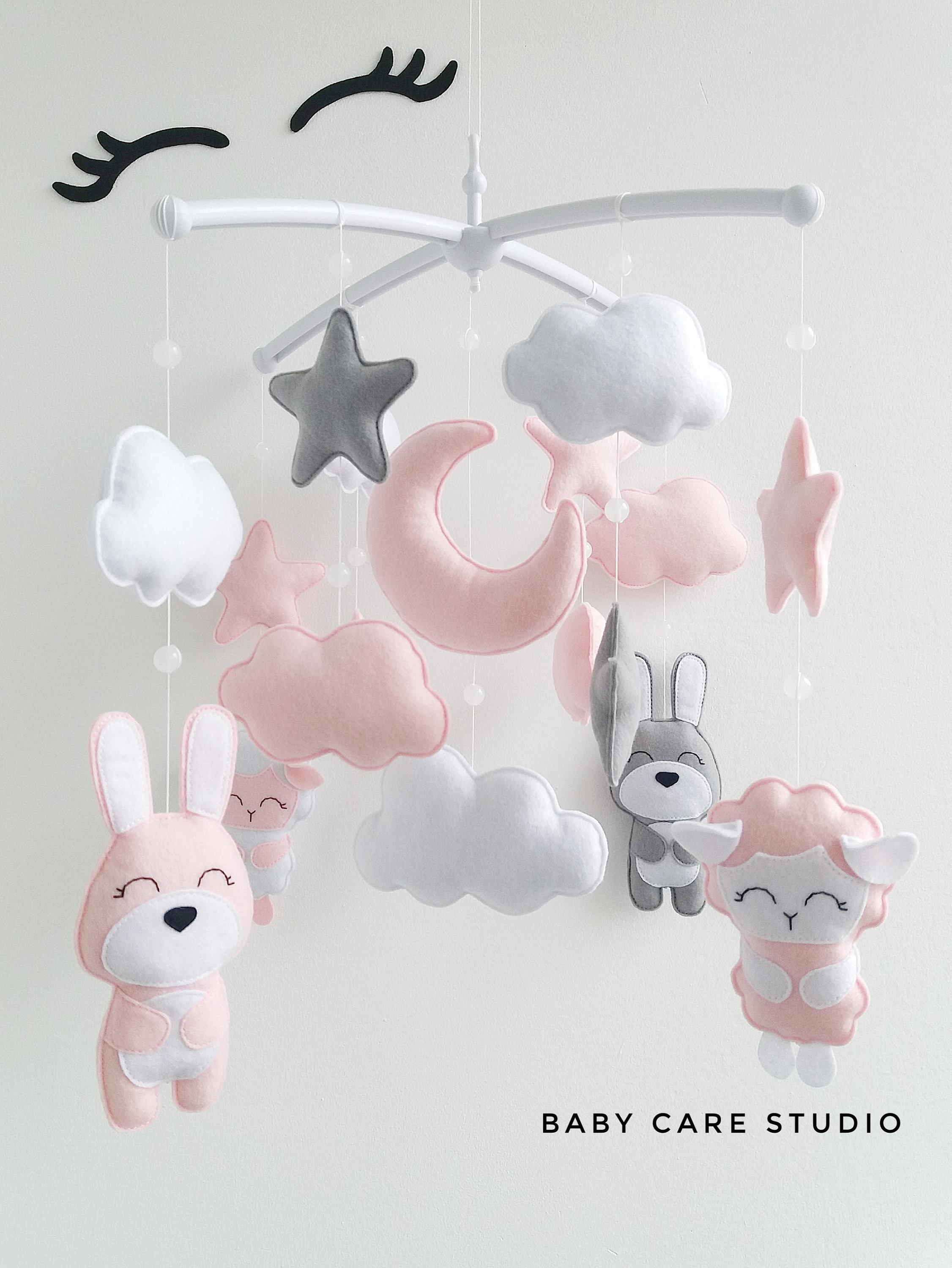 baby girl musical mobile