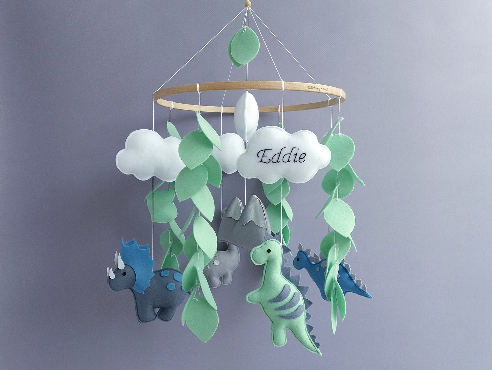Dinosaur mobile nursery Baby mobile for crib Hanging baby boy Etsy