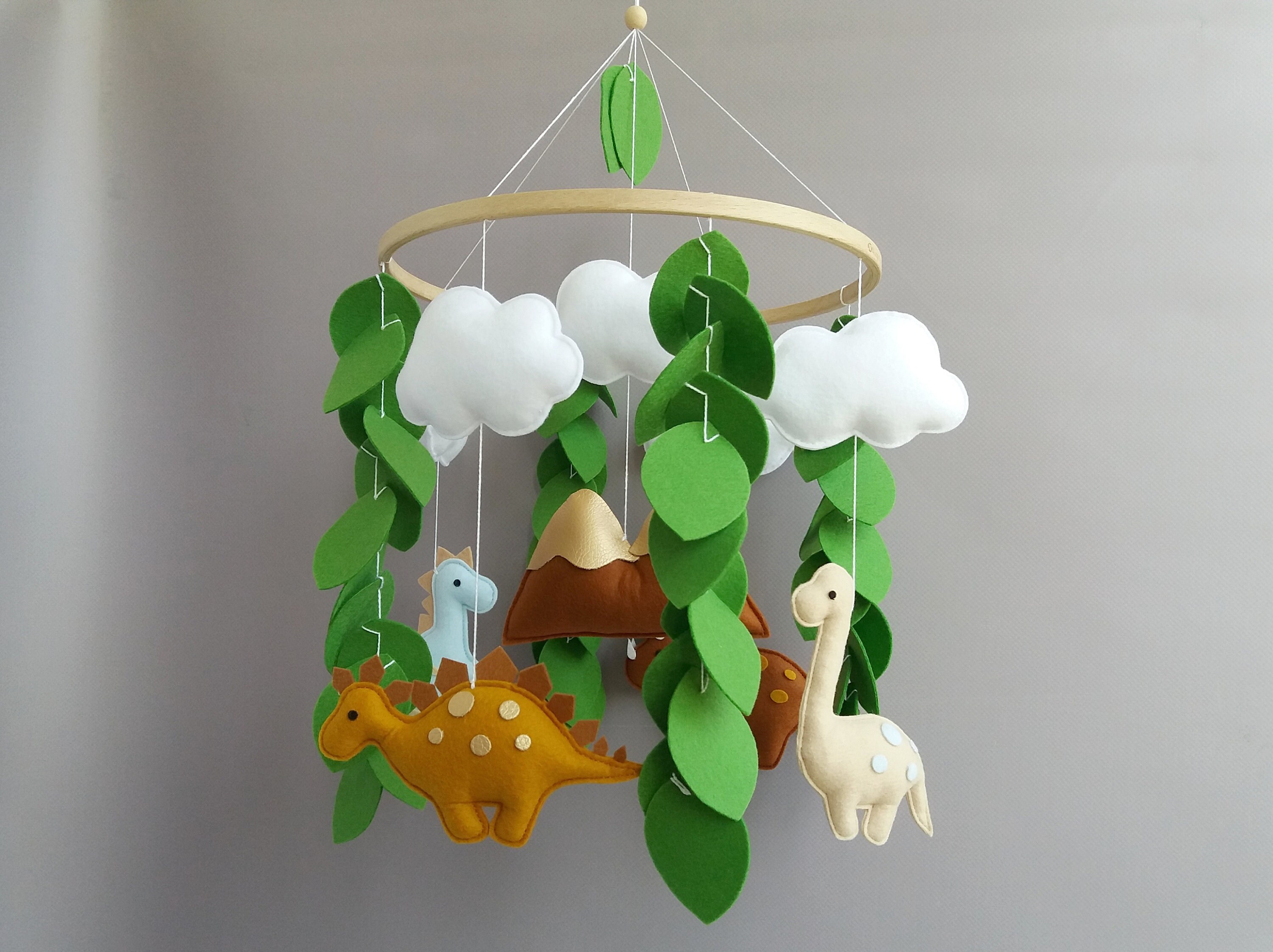 Dinosaur Mobile Nursery Baby Mobile For Crib Hanging Baby Boy Etsy