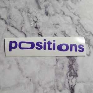 Ariana Grande Positions Album Logo Vinyl Iron On Requires Etsy