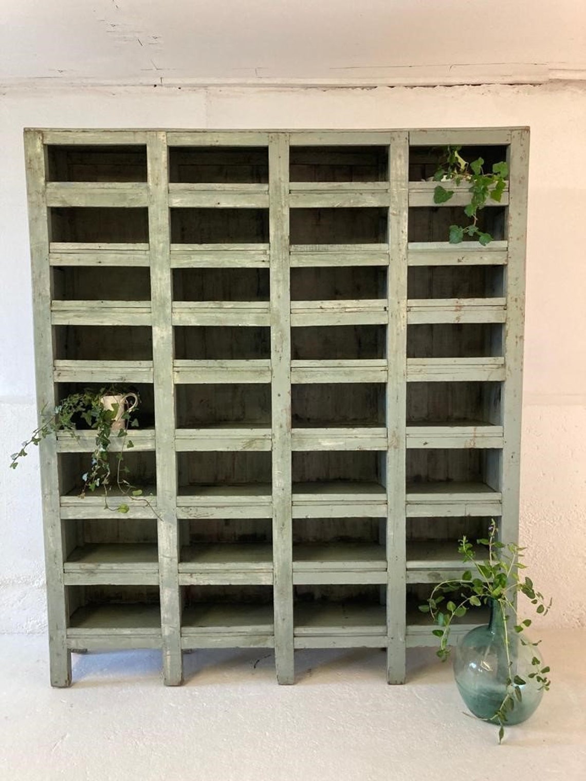 Very Large Antique Pigeon Hole Display Shelves Shelving Unit | Etsy