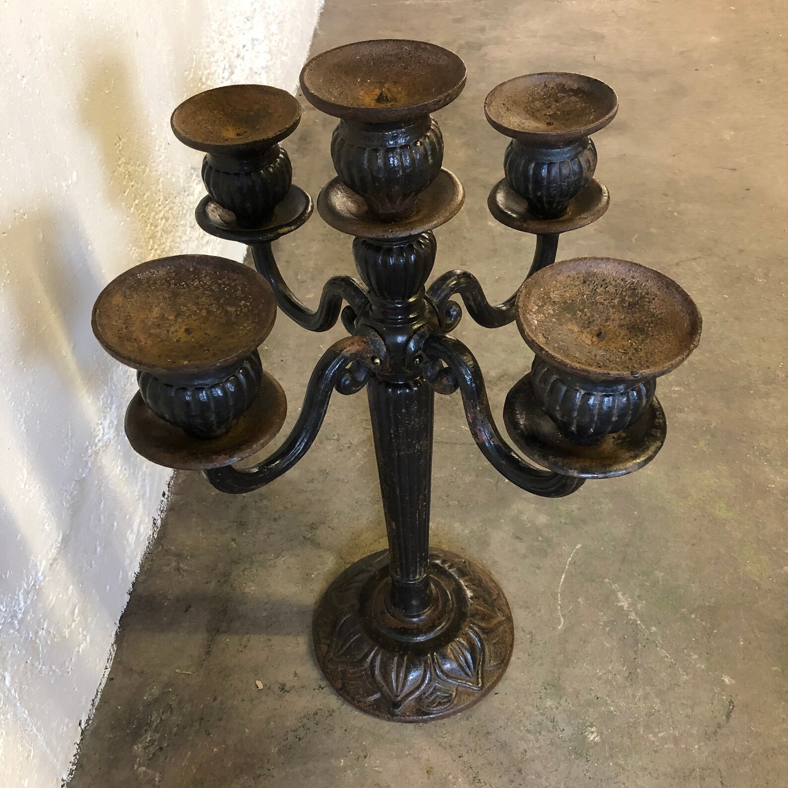 Fantastic Large Victorian Black Cast Iron Candelabra Five Etsy UK