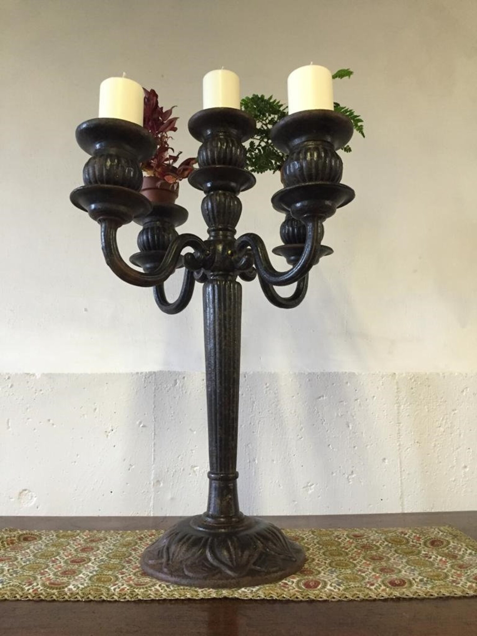 Fantastic Large Victorian Black Cast Iron Candelabra Five Etsy UK