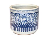 Chinese blue and white ceramic incense bowl