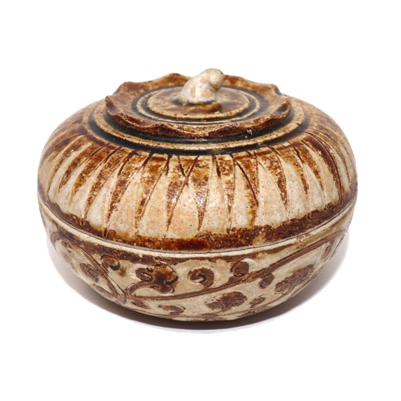 Antique Thai Sawankhalok Ceramic Box With Lid Etsy