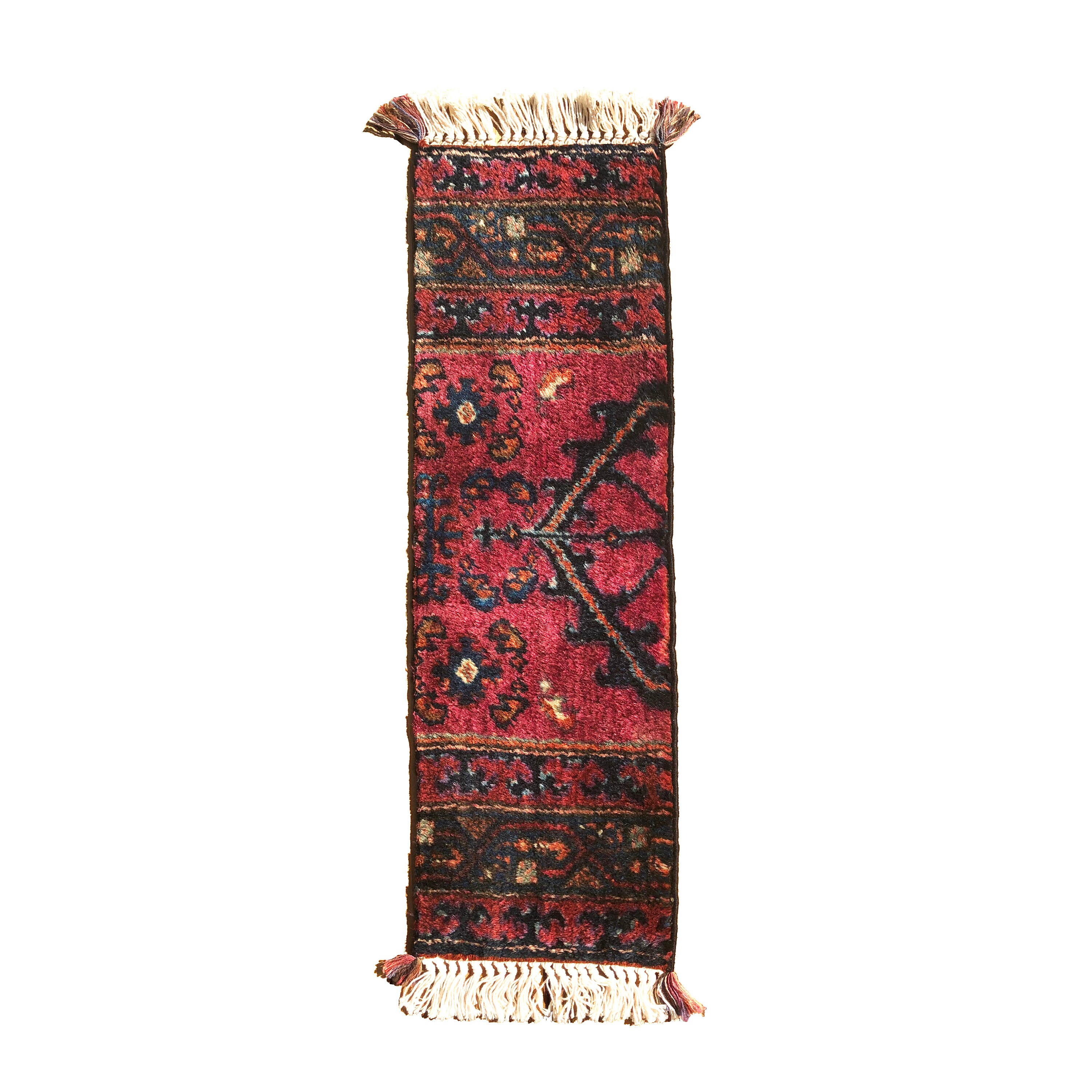 Vintage Sarouk runner rug fragment Etsy