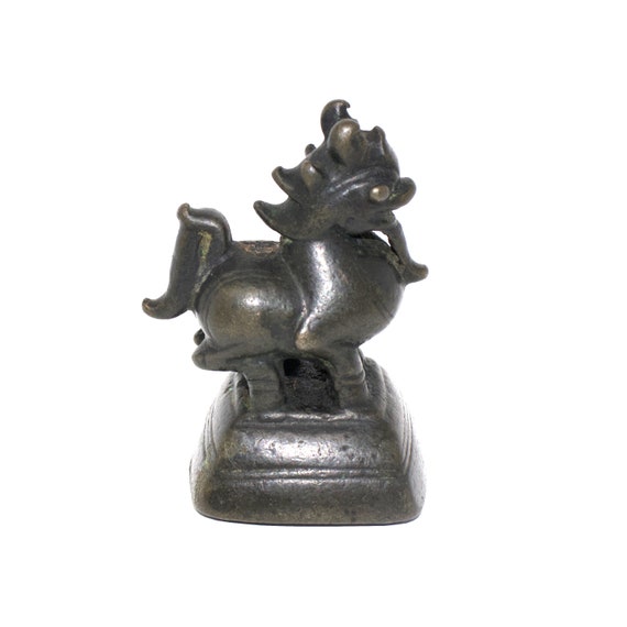 samrid Antique Burmese Bronze Opium Weight Duck Hamsa bronze brass