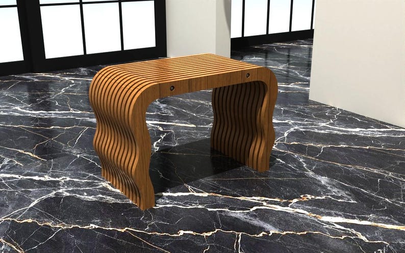 Ondulating Bench 3d Parametric Coffee Table, Side Table, Living Room, Furniture Design ...