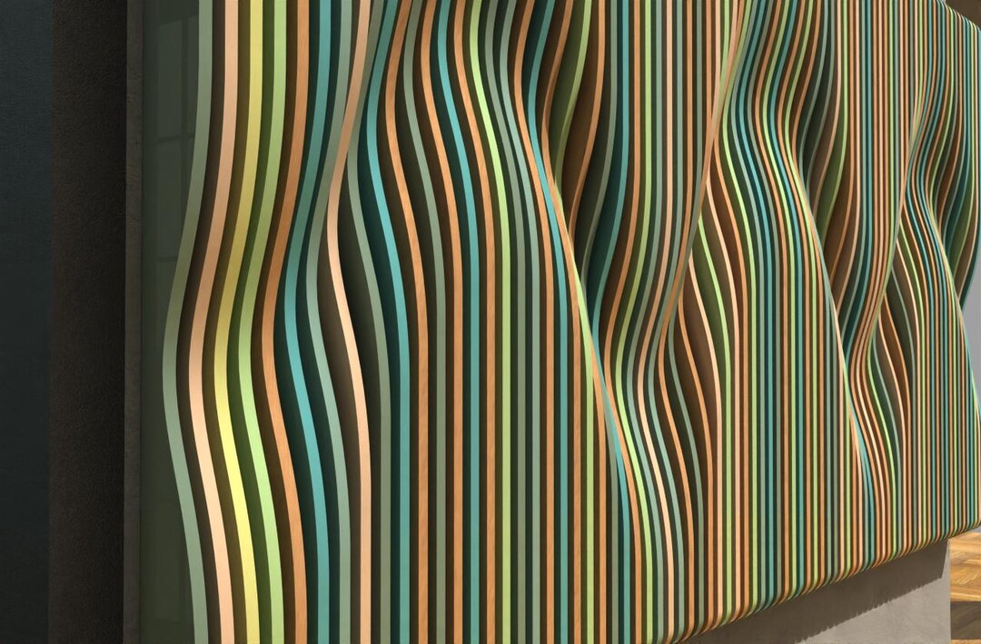 3d Parametric Wavy Wall Panel, Digital Files, Ideal for Lobby ...