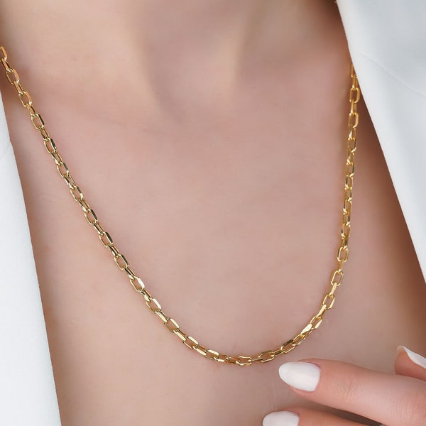 14k gold tie chain