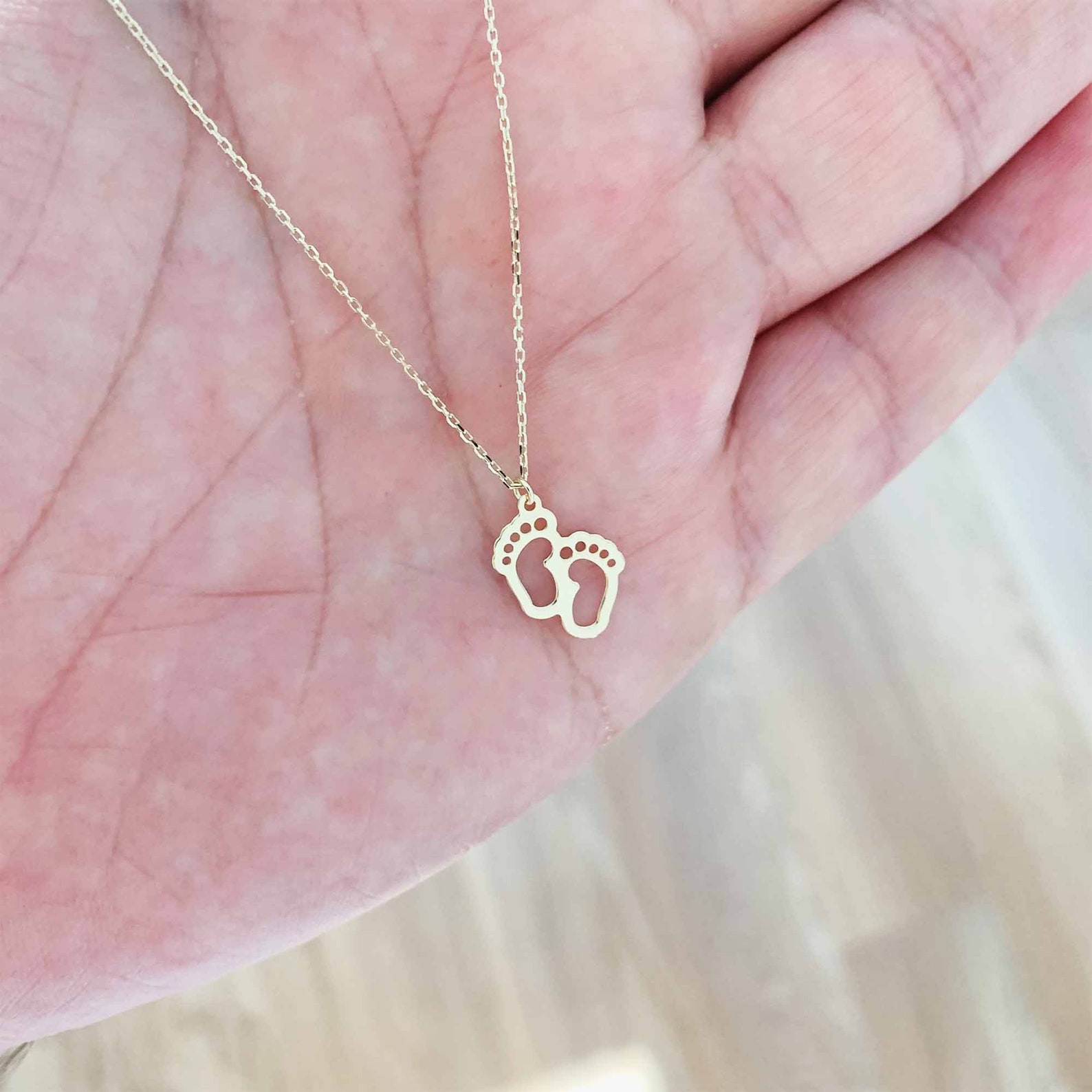 New Mom Gift Jewelry Baby Feet Necklace Baby Feet Charm New Etsy