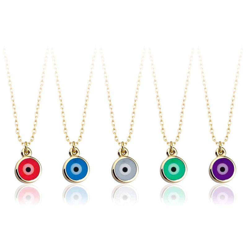 Minimalist Evil Eye Necklace - 14k Gold Evil sales Eye Necklace - Real Gold Evil Eye Necklace