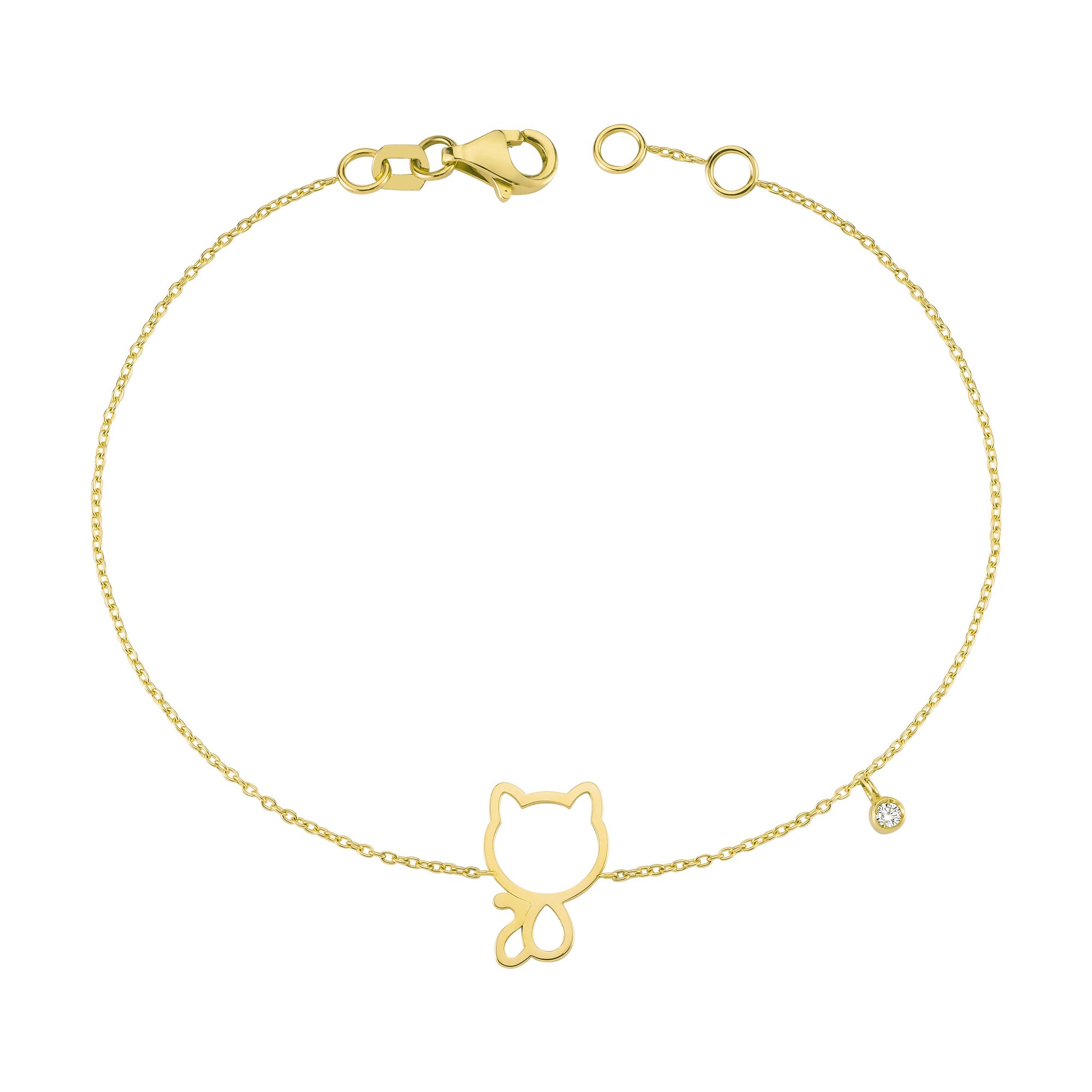 Cat Classic Gigi Black bracelet, Rose Gold, 17 cm – Gigi Clozeau - créateur  de bijoux
