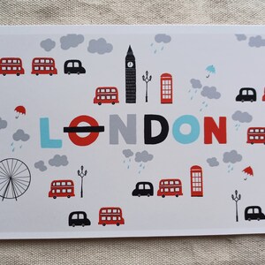 London Icons 4x6 Postcard Flat Card Art Print