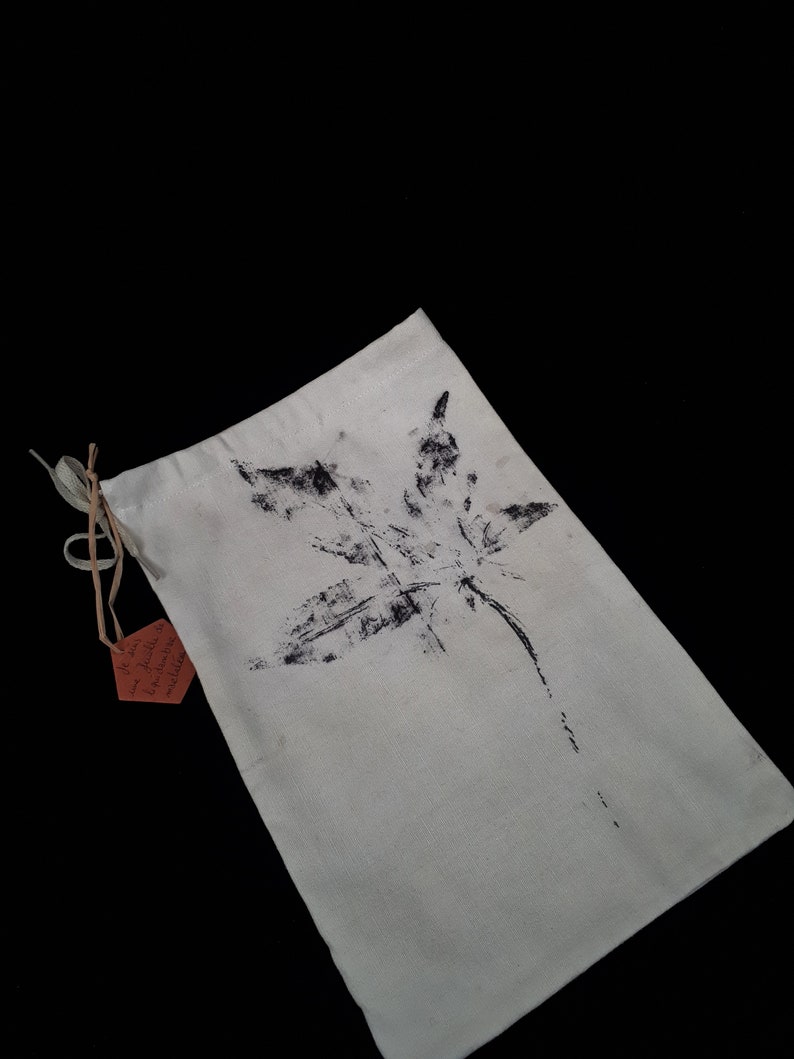 Bulk bag natural leaf dye print
