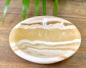 Aragonite bowl round Aragonite bowl crystal bowl home decor display.