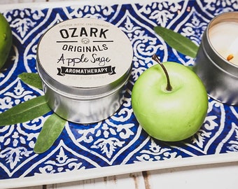 Apple & Sage Hand-Poured Soy Candle