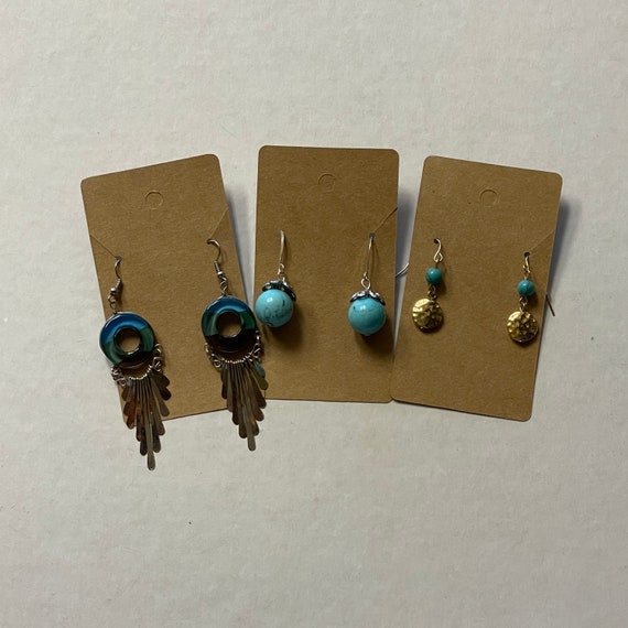 Boho Earrings Lot for Women, Blue Earring Boho St… - image 7