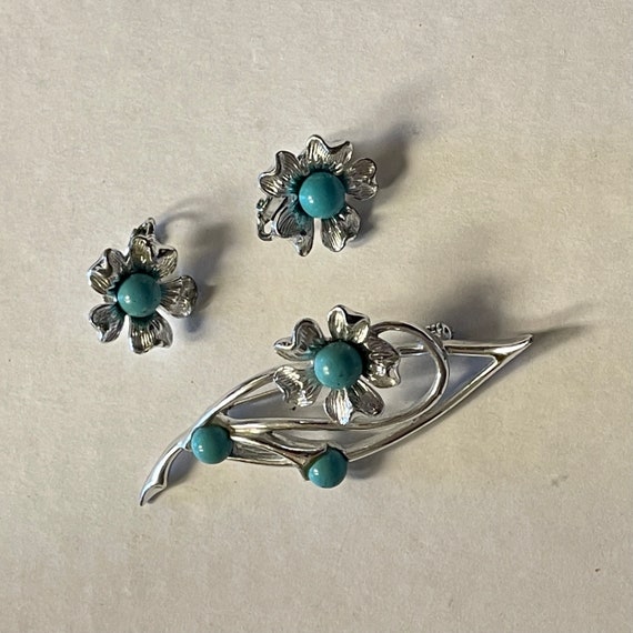 1960s Sarah Coventry Jewelry Set, Faux Turquoise … - image 6