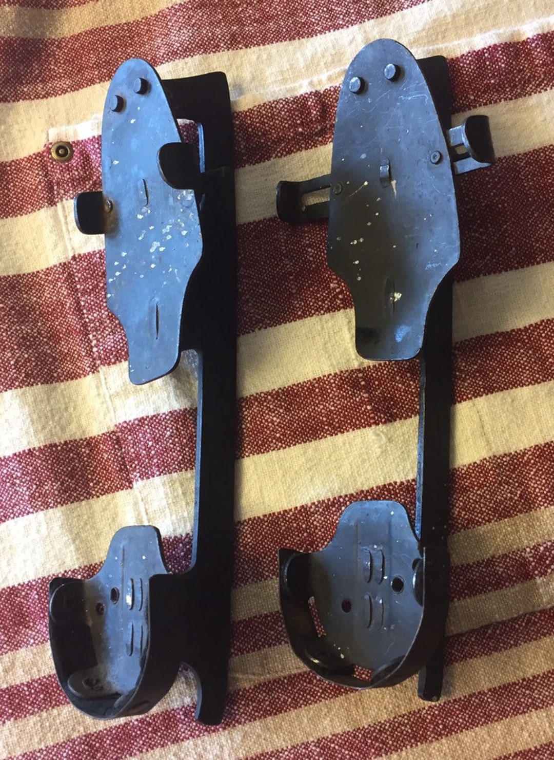 Ice Skate Blades, Clamp on Style, Country Primitive Rustic Folk Art