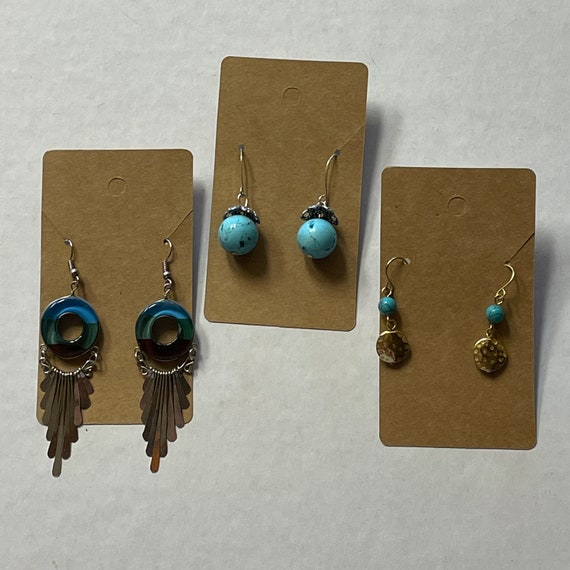 Boho Earrings Lot for Women, Blue Earring Boho St… - image 8