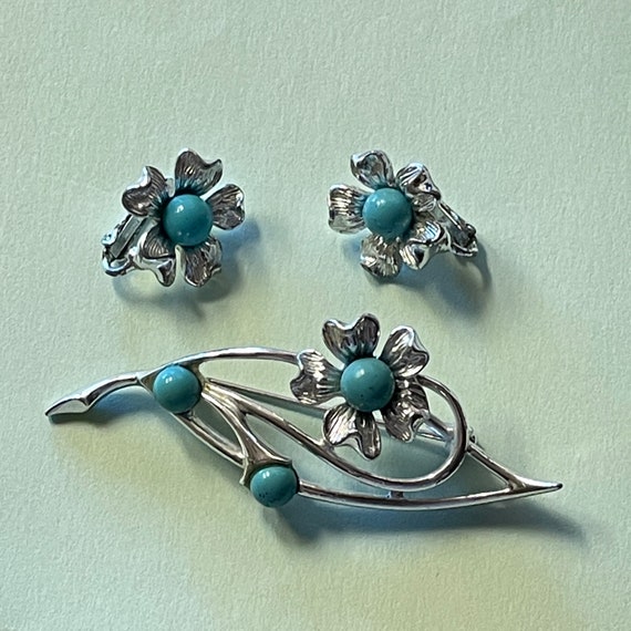 1960s Sarah Coventry Jewelry Set, Faux Turquoise … - image 7