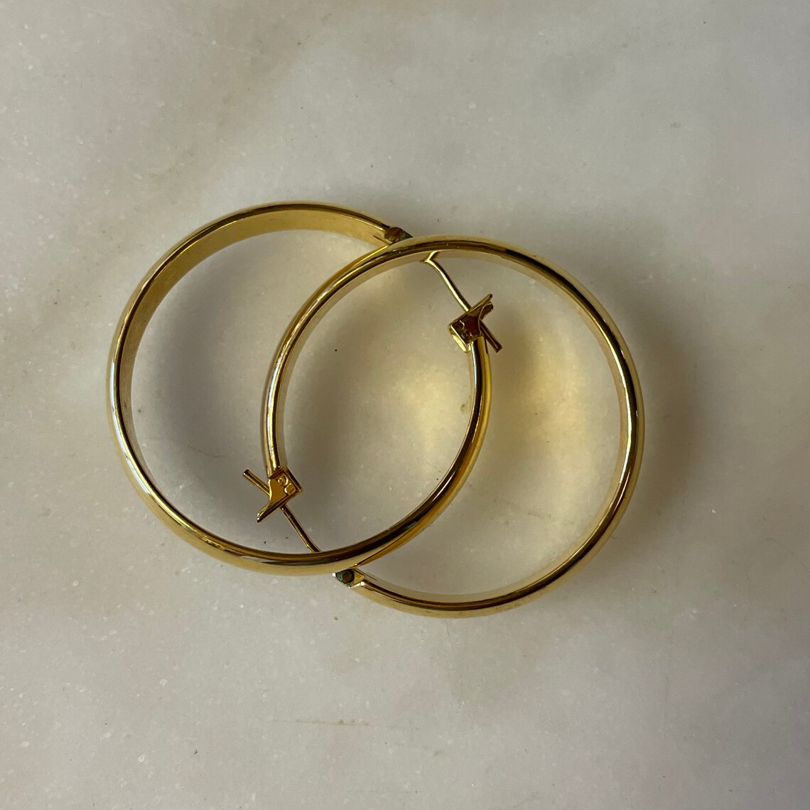Lee Bronze Veined Red Magnesite Gold Tone Earrings