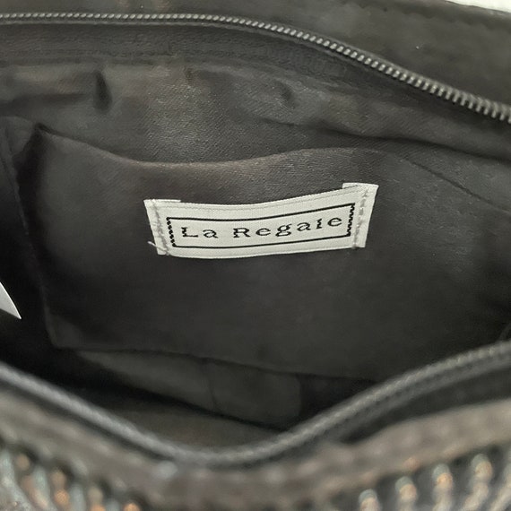 La Regale Black Beaded Bag, Vintage Formal Women'… - image 10